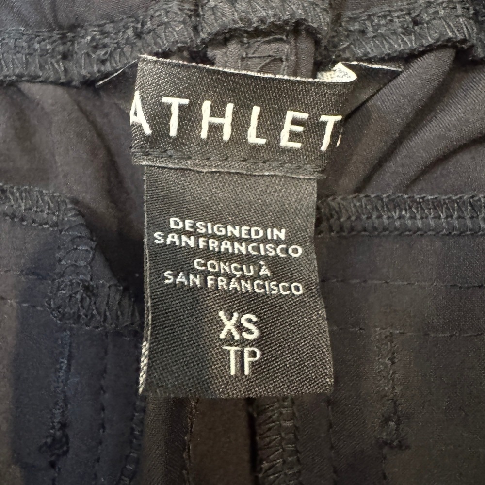 Athleta Savannah Skirt Black Smocked Paperbag Waist Midi Side Slits Womens XS - Picture 6 of 9